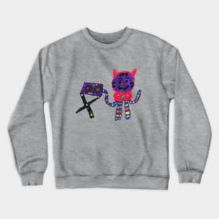 DJ Catnip drawing from Gabbys Dollhouse Crewneck Sweatshirt